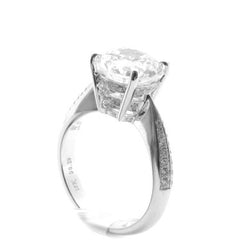 Simon G. 18kt White Gold Diamond Engagement Ring With 0.33 Twt Diamond.