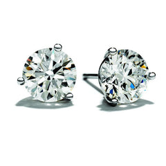 Hearts on Fire 3-Prong Stud 18K White Gold Earrings With 0.23 Carat Total Diamond Weight