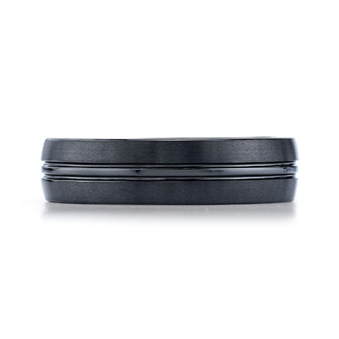 Benchmark 6mm Black Seranite Matte Mens Wedding Band