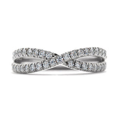 Hearts On Fire Envelop Single Twist Band 18K White Gold With 0.63 Carat Diamonds