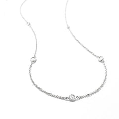 Hearts On Fire Obession Bezel Diamonds By The Yard 18K White Gold 40 Inch Necklace with 1.37 Carats Diamonds.