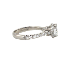 Coast 14kt White Gold Halo Engagement Ring  With 0.32 Carat Diamonds.