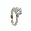 Coast 14kt White Gold Halo Engagement Ring  With 0.32 Carat Diamonds.