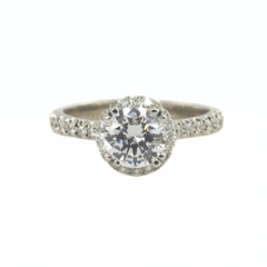 Coast 14kt White Gold Halo Engagement Ring  With 0.32 Carat Diamonds.
