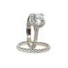 Coast 14kt White Gold Halo Engagement Ring  With 0.32 Carat Diamonds.