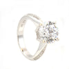 Simon G. 18kt White Gold Diamond Engagement Ring With 0.33 Twt Diamond.