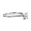 Simon G. 18kt White Gold Engagement Ring With 0.14 Carats Round Diamonds.