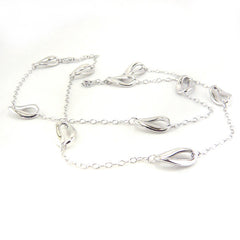 ELLE Sterling Silver Portal Collection 32 Inch Necklace