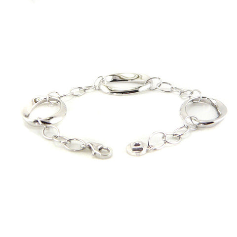 ELLE Sterling Silver Unusual Twist Collection Bracelet