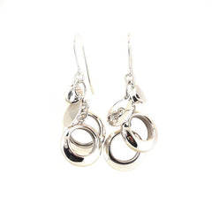 ELLE Sterling Silver Dazzling Dangle Collection Earrings