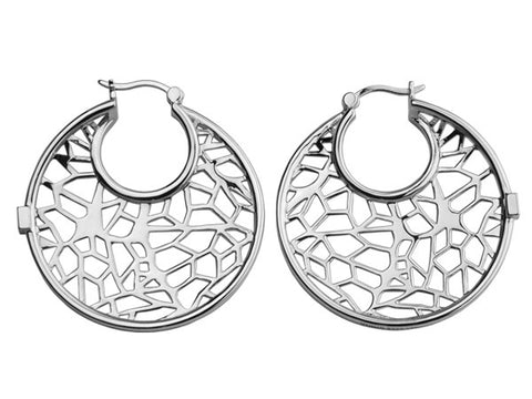 ELLE Sterling Silver Wild Butterflies Collection Hoop Earrings