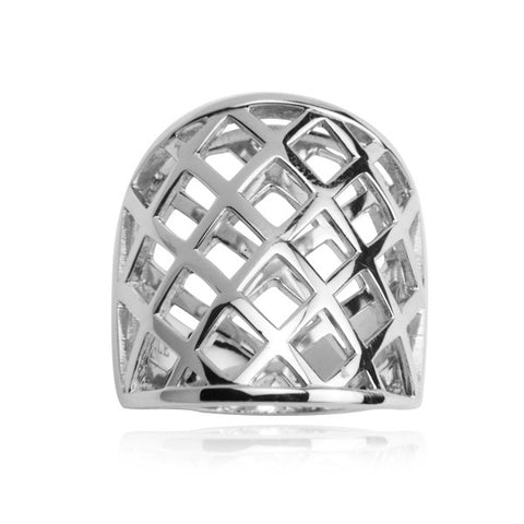 ELLE Sterling Silver Networks Collection Ring