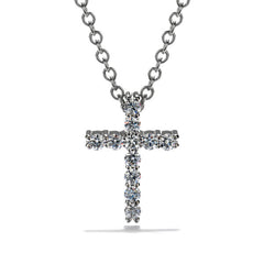 Hearts on Fire Whimsical Cross Pendant 18K White Gold With 0.16 Carats Diamonds